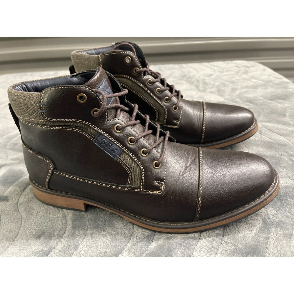 GBX Kirk Men's Boots - Vegan Leather - Size 10.5M Brown